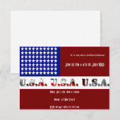 4. Juli Modern USA Flag Graphic Einladung (Vorne/Hinten)