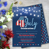 4. Juli Moderne GRILLEN Stars Stripes Red White Einladung