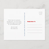 4. Juli Moderne GRILLEN Stars Stripes Red White Einladungspostkarte (Rückseite)