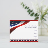 4. Juli Moderne US Flagge Forever Flag Postkarte (Stehend Vorderseite)