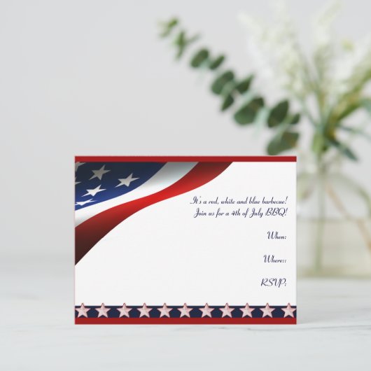 4. Juli Moderne US Flagge Forever Flag Postkarte (Stehend Vorderseite)