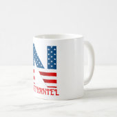 4. Juli Monogramm Personalisierte Kaffee-Tasse Kaffeetasse (VorderseiteRechts)