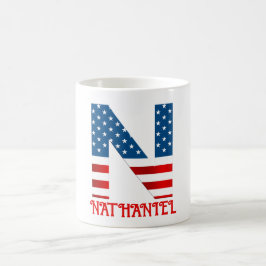 4. Juli Monogramm Personalisierte Kaffee-Tasse Kaffeetasse