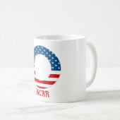 4. Juli Monogramm Personalisierte Kaffee-Tasse Kaffeetasse (VorderseiteRechts)