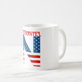 4. Juli Monogramm Personalisierte Kaffee-Tasse Kaffeetasse (VorderseiteRechts)