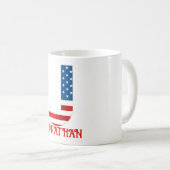 4. Juli Monogramm Personalisierte Kaffee-Tasse Kaffeetasse (VorderseiteRechts)