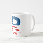 4. Juli Monogramm Personalisierte Kaffee-Tasse Kaffeetasse (VorderseiteRechts)