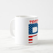 4. Juli Monogramm Personalisierte Kaffee-Tasse Kaffeetasse (Vorderseite Links)