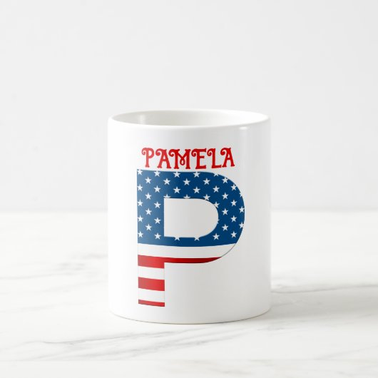 4. Juli Monogramm Personalisierte Kaffee-Tasse Kaffeetasse (Mittel)