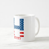 4. Juli Monogramm Personalisierte Kaffee-Tasse Kaffeetasse (VorderseiteRechts)