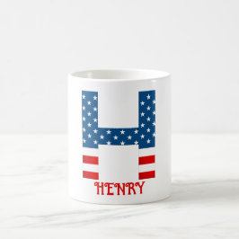 4. Juli Monogramm Personalisierte Kaffee-Tasse Kaffeetasse