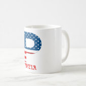 4. Juli Monogramm Personalisierte Kaffee-Tasse Kaffeetasse (VorderseiteRechts)