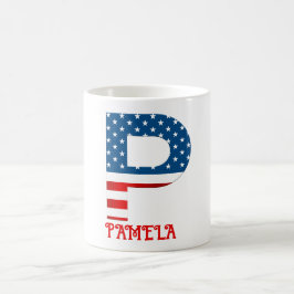 4. Juli Monogramm Personalisierte Kaffee-Tasse Kaffeetasse