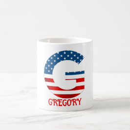 4. Juli Monogramm Personalisierte Kaffee-Tasse Kaffeetasse