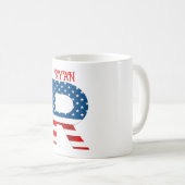 4. Juli Monogramm Personalisierte Kaffee-Tasse Kaffeetasse (VorderseiteRechts)