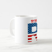 4. Juli Monogramm Personalisierte Kaffee-Tasse Kaffeetasse (Vorderseite Links)