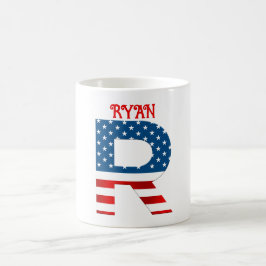 4. Juli Monogramm Personalisierte Kaffee-Tasse Kaffeetasse