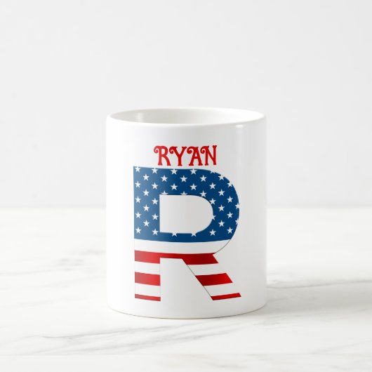 4. Juli Monogramm Personalisierte Kaffee-Tasse Kaffeetasse (Mittel)