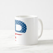 4. Juli Monogramm Personalisierte Kaffee-Tasse Kaffeetasse (VorderseiteRechts)