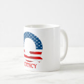 4. Juli Monogramm Personalisierte Kaffee-Tasse Kaffeetasse (VorderseiteRechts)