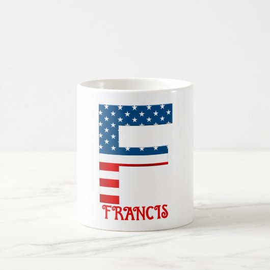 4. Juli Monogramm Personalisierte Kaffee-Tasse Kaffeetasse (Mittel)