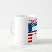 4. Juli Monogramm Personalisierte Kaffee-Tasse Kaffeetasse (Vorderseite Links)