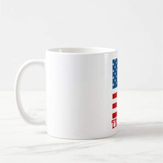 4. Juli Monogramm Personalisierte Kaffee-Tasse Kaffeetasse (Links)
