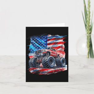 4. Juli Monster Truck American Flag USA Jungs K Karte