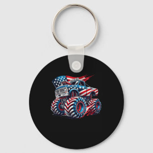 4. Juli Monster Truck Amerikanische Flagge USA Jun Schlüsselanhänger