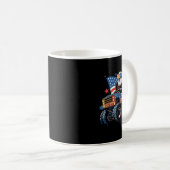 4. Juli Monster Truck Bald Eagle American Flag Kaffeetasse (VorderseiteRechts)