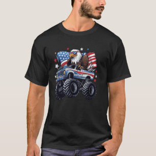 4. Juli Monstertruck Weißkopfseeadler Amerikanisch T-Shirt