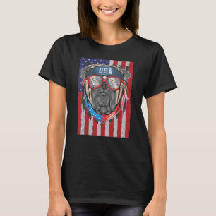 4. Juli-Mops Patriotischer Hund Mom Dad USA Amer T-Shirt