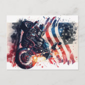 4. Juli Motorrad-Postkarte Postkarte (Vorderseite)