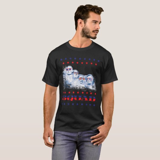 4. Juli Mount Rushmore Geschenk T-Shirt (Vorne ganz)