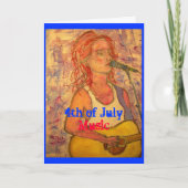 4. Juli Musik(Feuerwerk Zeit) Karte (Vorderseite)
