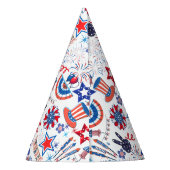 4. Juli Muster 01x4 Partyhütchen (Rückseite)