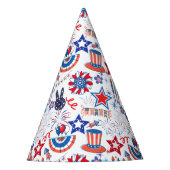 4. Juli Muster 01x4 Partyhütchen (Vorderseite)