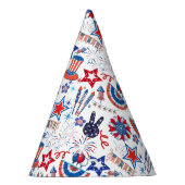 4. Juli Muster 01x4 Partyhütchen (Rechts)