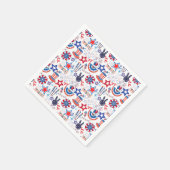 4. Juli Muster 01x4 Serviette (Ecke)
