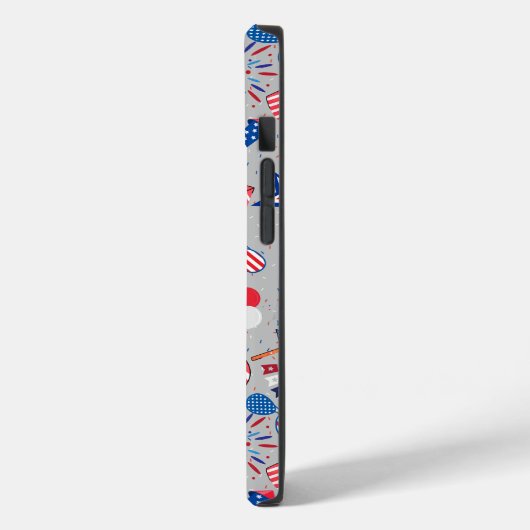 4. Juli Muster 04x4 LGrey BG Case-Mate iPhone Hülle (Rückseite / Links)