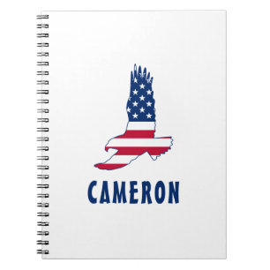 4. Juli Name USA Flag American Eagle America Notizblock