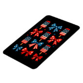 4. Juli Niedlich Popsicle Coquette Bow Patriotic Magnet (Linke Seite)
