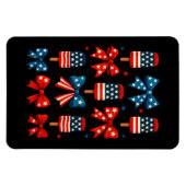 4. Juli Niedlich Popsicle Coquette Bow Patriotic Magnet (Horizontal)