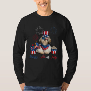 4. Juli Niedliche amerikanische Flagge Shih Tzu Hu T-Shirt