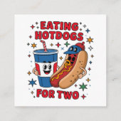 4. Juli Niedliche Hotdogs Begleitkarte (Rückseite)