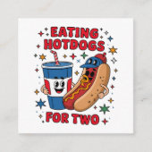 4. Juli Niedliche Hotdogs Begleitkarte (Vorderseite)