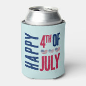 4. Juli Niedliche Patriotische Amerikanische Flagg Dosenkühler (Kanne Vorderseite)