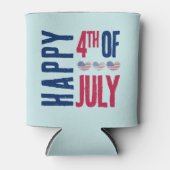 4. Juli Niedliche Patriotische Amerikanische Flagg Dosenkühler (Vorderseite)