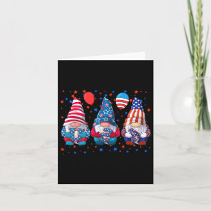 4. Juli Niedlichen Gnomes US-amerikanische Flagge Karte
