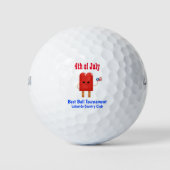 4. Juli Niedliches Patriotisches Turnier Outing Golfball (Vorderseite)